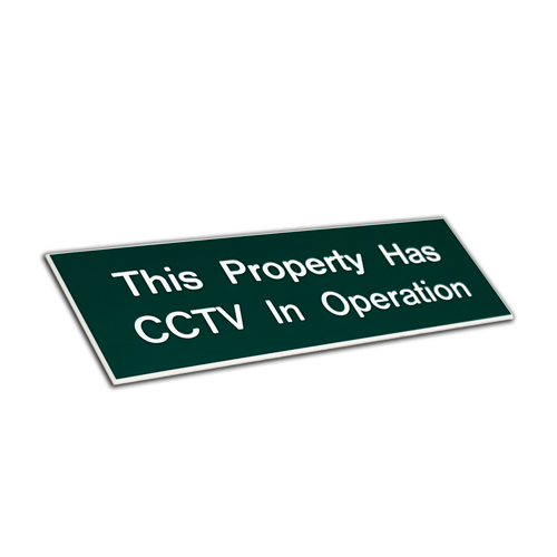 Engraved This Property Has CCTV Sign