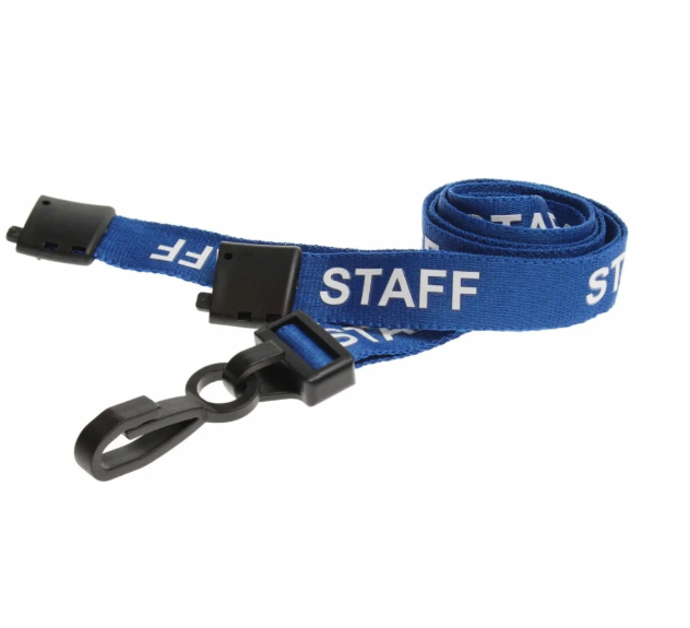 Pre-Printed "Staff" Lanyard with Plastic J Clip